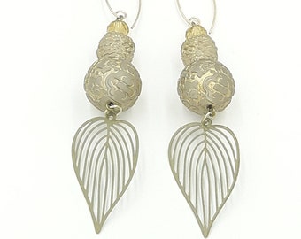 Boucles d'oreilles perles transparentes