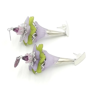 Floral hanging earrings