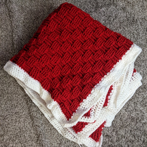 Basket Weave Blanket Etsy