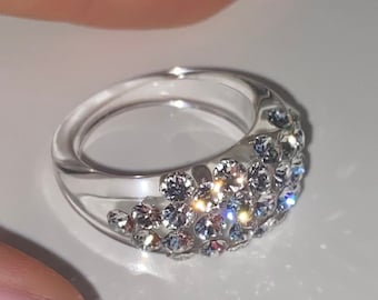 Bague multi-pierres, bague en cristal scintillant, bagues Luicte