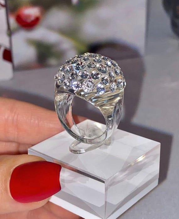 Clear chunky rings discount