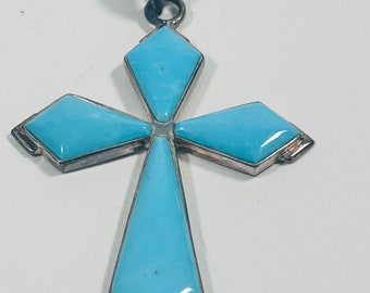 Turquoise Sterling Silver Southwestern Necklace Pendant