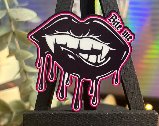 Featured listing image: Bite Me Sticker l Book Sticker | Bookish Book Sticker | Decal for Kindle/Laptop