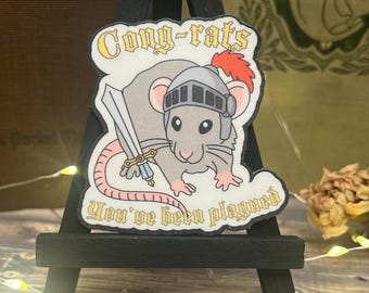 Cong-Rats You’ve Been Plagued Rat Sticker