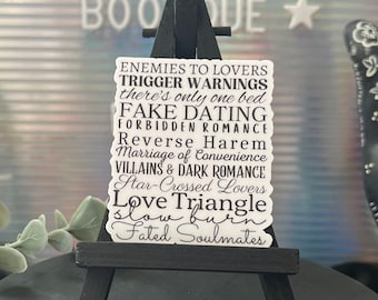 Romance Trope Sticker | Kindle Sticker | Bookish Sticker | Decal for Kindle/Laptop