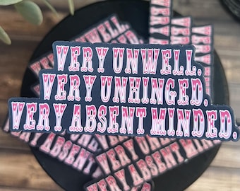 Very Unwell.... Circus Sticker l Book Sticker | Bookish Book Sticker | Decal for Kindle/Laptop