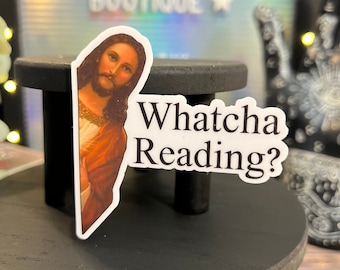 Whatcha Reading Judgy Sticker l Book Sticker | Bookish Book Sticker | Decal for Kindle/Laptop