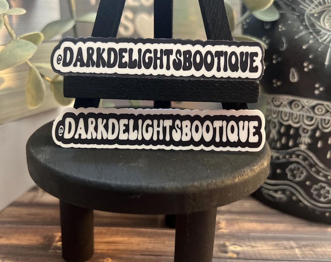 Featured listing image: Custom Social Media Handle Sticker l Book Sticker | Bookish Book Sticker | Decal for Kindle/Laptop l Custom Sticker
