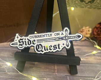 Currently On A Side Quest Sticker l Book Sticker