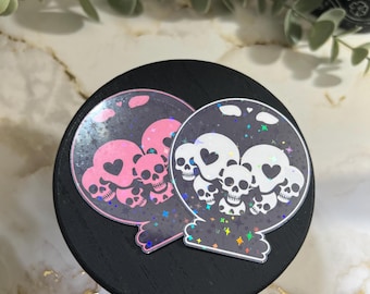 Skully Crystal Ball Sticker