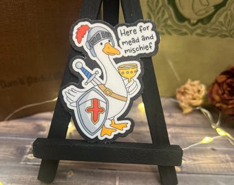 Mead & Mischief Goose Knight  Sticker