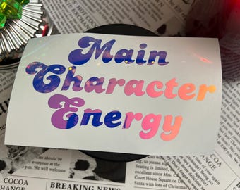 Main Character Energy Car Decal | Car Window Decal Sticker | Laptop Decal | Trendy Car Decal | Cute Decal | Bookish Car Decals