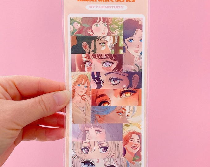 Female lead manwha webtoon sticker sheet | scrapbook series, junk journal, bujo, kawaii stationery, planner stickers, kpop anime inspired