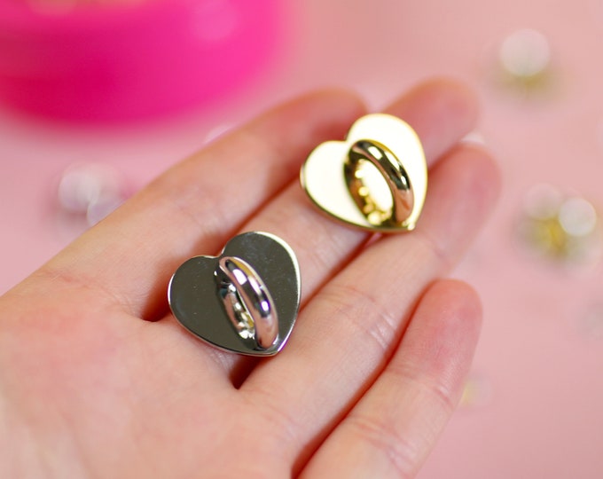 Gold Silver Metal Heart Hook Phone Charm Cute Kawaii iPhone Etsy