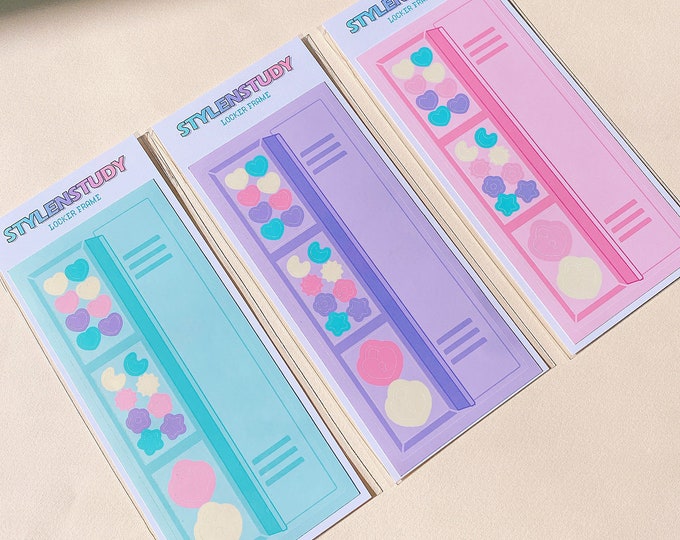 Retro High Teen aesthetic Locker frame sticker sheet