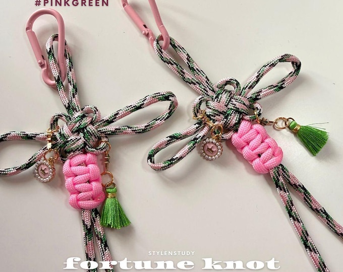 Fortune Knot Cord Bag Charm | cute purse charms, keychains, handmade accessories