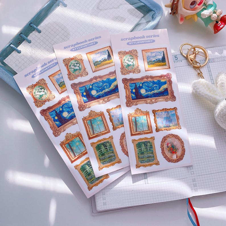 Aesthetic Vintage Frame Sticker Sheet | Scrapbook Series, Junk Journal ...