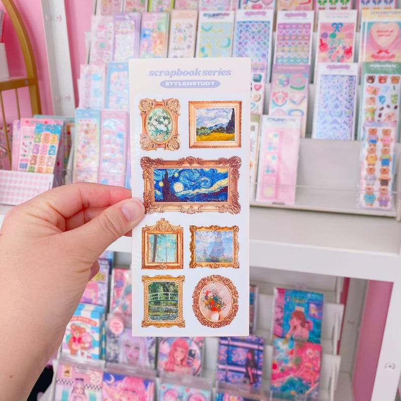 Aesthetic Vintage Frame Sticker Sheet | Scrapbook Series, Junk Journal ...