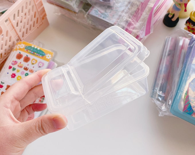 Plastic Photocard Container Box | kpop photocards, polaroid storage albums, photo storage, sticker storage, desk organizer, desk storage