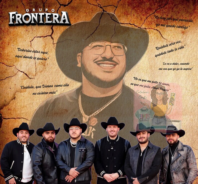 Grupo Frontera 20oz Tumbler Wrap PNG Etsy