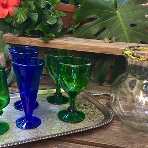 6 handblown glasses (Mexicana)