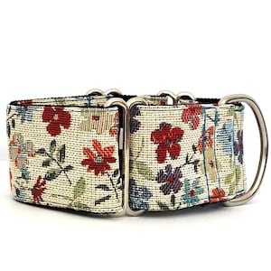 Martingale Dog Collar, Flower Martingale, Flower Dog Collar, Greyhound collar, Whippet collar