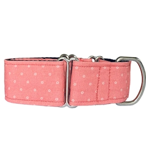 Dog Collar Pink | Martingale Dog Collar for Greyhound , Whippet , Lurcher and Sighthounds