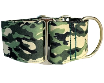 Camouflage  Dog Collar All Sizes | Martingale Dog Collar for Whippet, Lurcher , Greyhound and Sighthounds