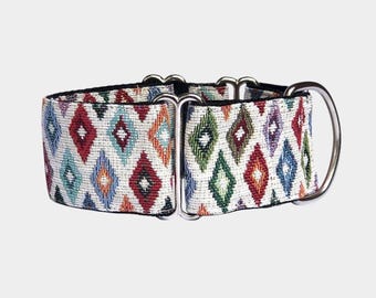 Boho Dog collar  | Martingale Dog Collar | Greyhound Collar | Italian greyhound, Whippet, Greyhound collar