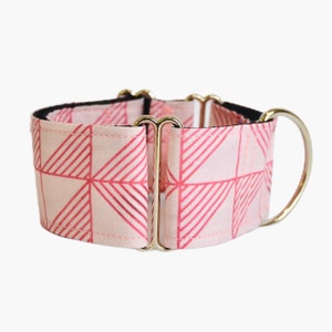 Pink Dog Collar | Martingale Dog Collar, All Sizes | Dog Collar for Whippet, Dog Collar for Greyhound, Dog Collar for Saluki and Sighthounds