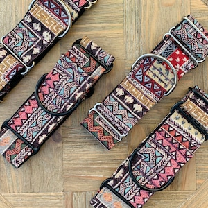 Martingale Ethnic Dog Collar | Dog Collar for Whippet, Greyhound, Afghan, Sighthounds