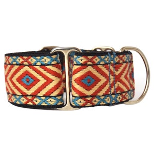 Dog Collar Martingale Ethnic | Greyhound Collar , Whippet Collar, Sighthound Collar