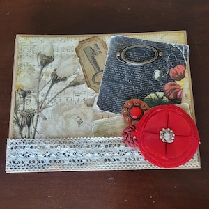 Starter Scrapbook Custom Book Cover Typography Vintage Style Ready to Style w/Page Protectors