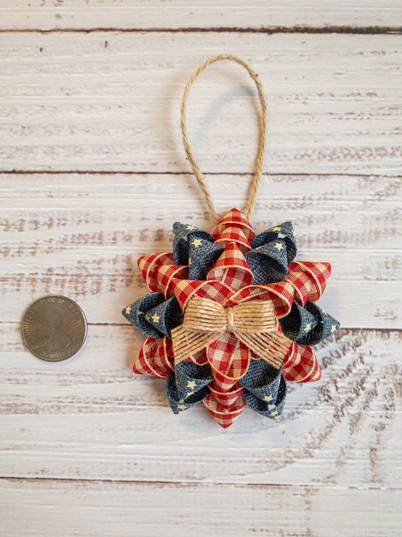 Made To Order Americana Christmas Ornaments, Patriotic Ornaments, USA Ornament, 4th of July Ornaments, Farmhouse Ornaments image 5