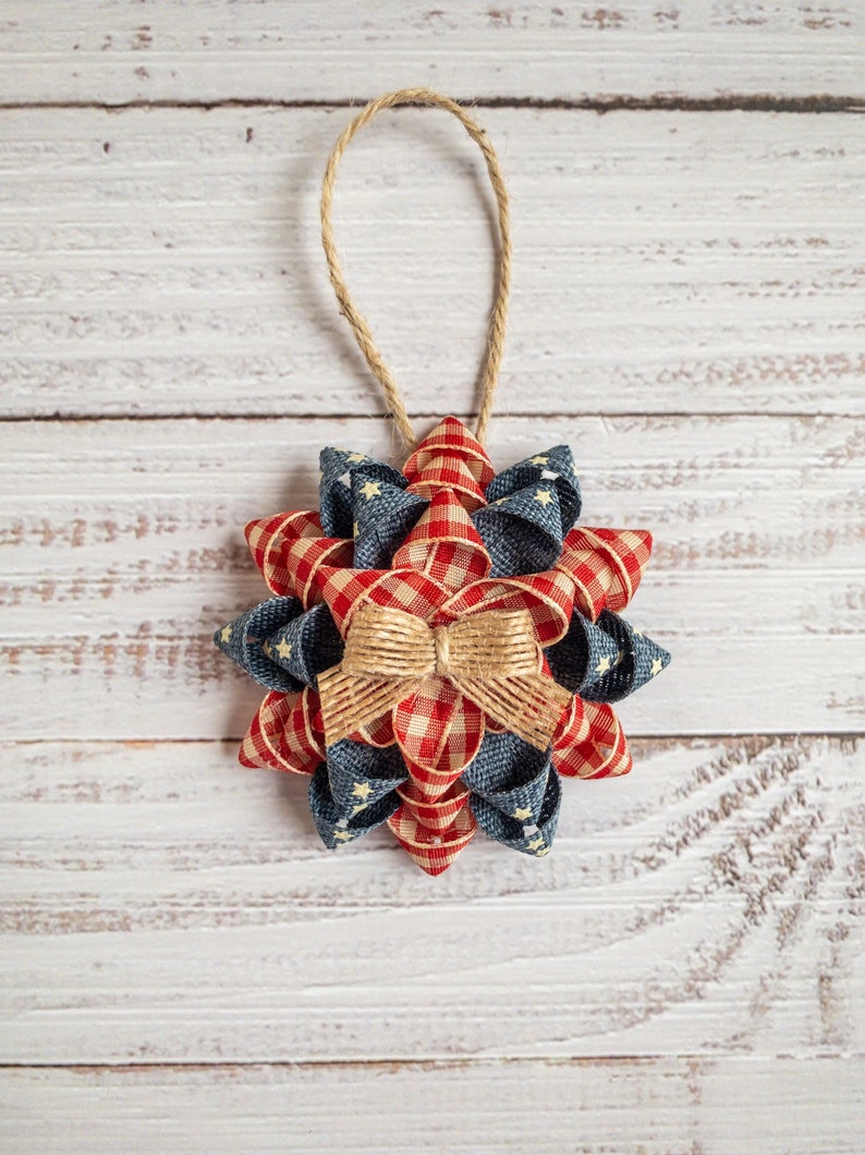 Made To Order Americana Christmas Ornaments, Patriotic Ornaments, USA Ornament, 4th of July Ornaments, Farmhouse Ornaments image 9