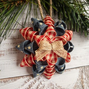 Made To Order Americana Christmas Ornaments, Patriotic Ornaments, USA Ornament, 4th of July Ornaments, Farmhouse Ornaments image 6