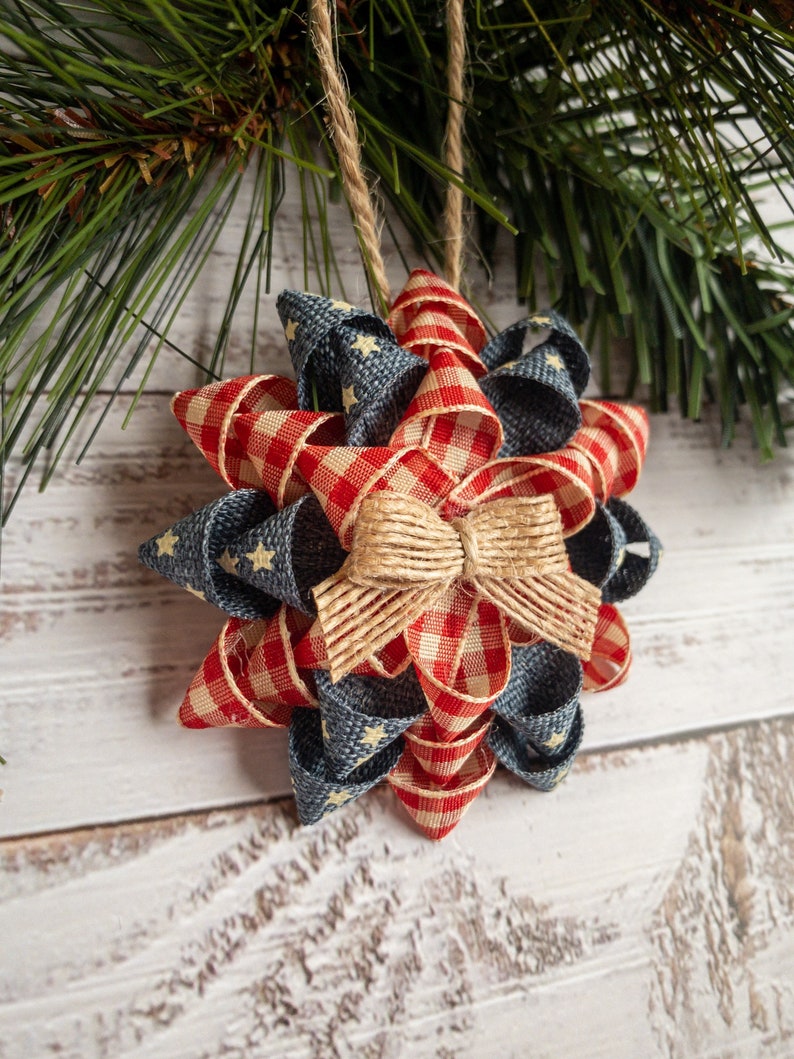 Made To Order Americana Christmas Ornaments, Patriotic Ornaments, USA Ornament, 4th of July Ornaments, Farmhouse Ornaments image 6