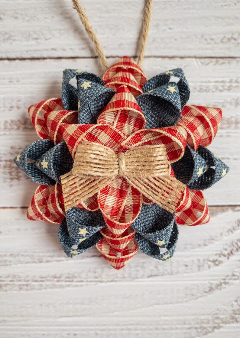 Made To Order Americana Christmas Ornaments, Patriotic Ornaments, USA Ornament, 4th of July Ornaments, Farmhouse Ornaments image 2