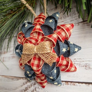 Made To Order Americana Christmas Ornaments, Patriotic Ornaments, USA Ornament, 4th of July Ornaments, Farmhouse Ornaments image 7