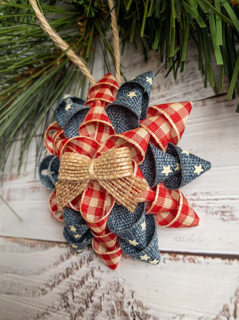 Made To Order Americana Christmas Ornaments, Patriotic Ornaments, USA Ornament, 4th of July Ornaments, Farmhouse Ornaments image 7