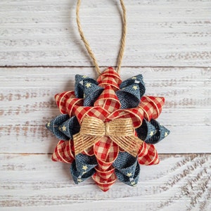 Made To Order - Americana Christmas Ornaments, Patriotic Ornaments, USA Ornament, 4th of July Ornaments, Farmhouse Ornaments