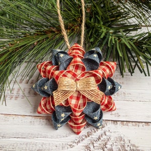 Made To Order Americana Christmas Ornaments, Patriotic Ornaments, USA Ornament, 4th of July Ornaments, Farmhouse Ornaments image 3