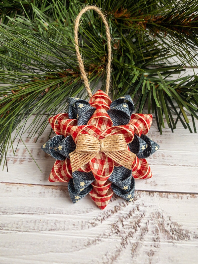 Made To Order Americana Christmas Ornaments, Patriotic Ornaments, USA Ornament, 4th of July Ornaments, Farmhouse Ornaments image 3