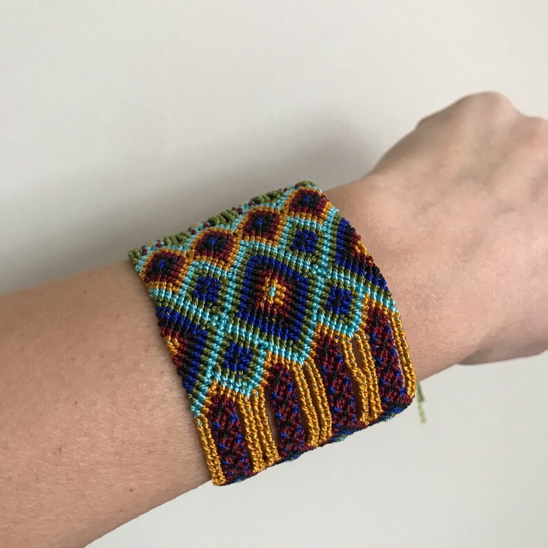 Mexican Woven Bracelet Stylish and Colorful Handmade Textile Etsy