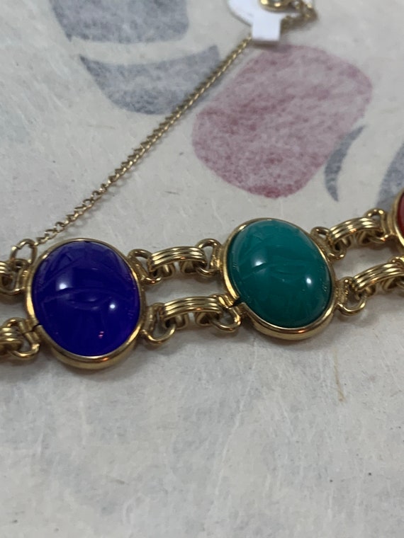 Bracelet with multi colored gemstones