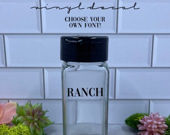 Ranch Vinyl Aufkleber - Ranch Label - Gewürzaufkleber - Gewürzglas Aufkleber - Gewürzglas Organisation Etiketten - Küchenaufkleber - Spices