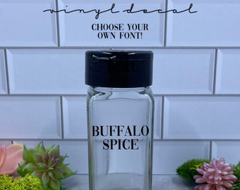 Buffalo Spice Vinyl Aufkleber - Büffelpulver - Gewürzaufkleber - Gewürzglas Aufkleber - Spice Organisation Etiketten - Küchenaufkleber