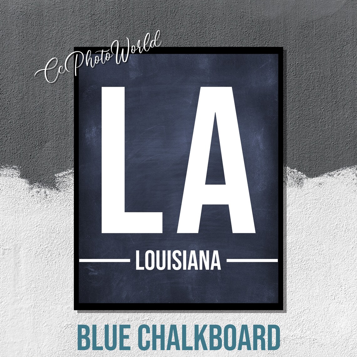 Louisiana State Abbreviation Art Print Louisiana Decor US Etsy