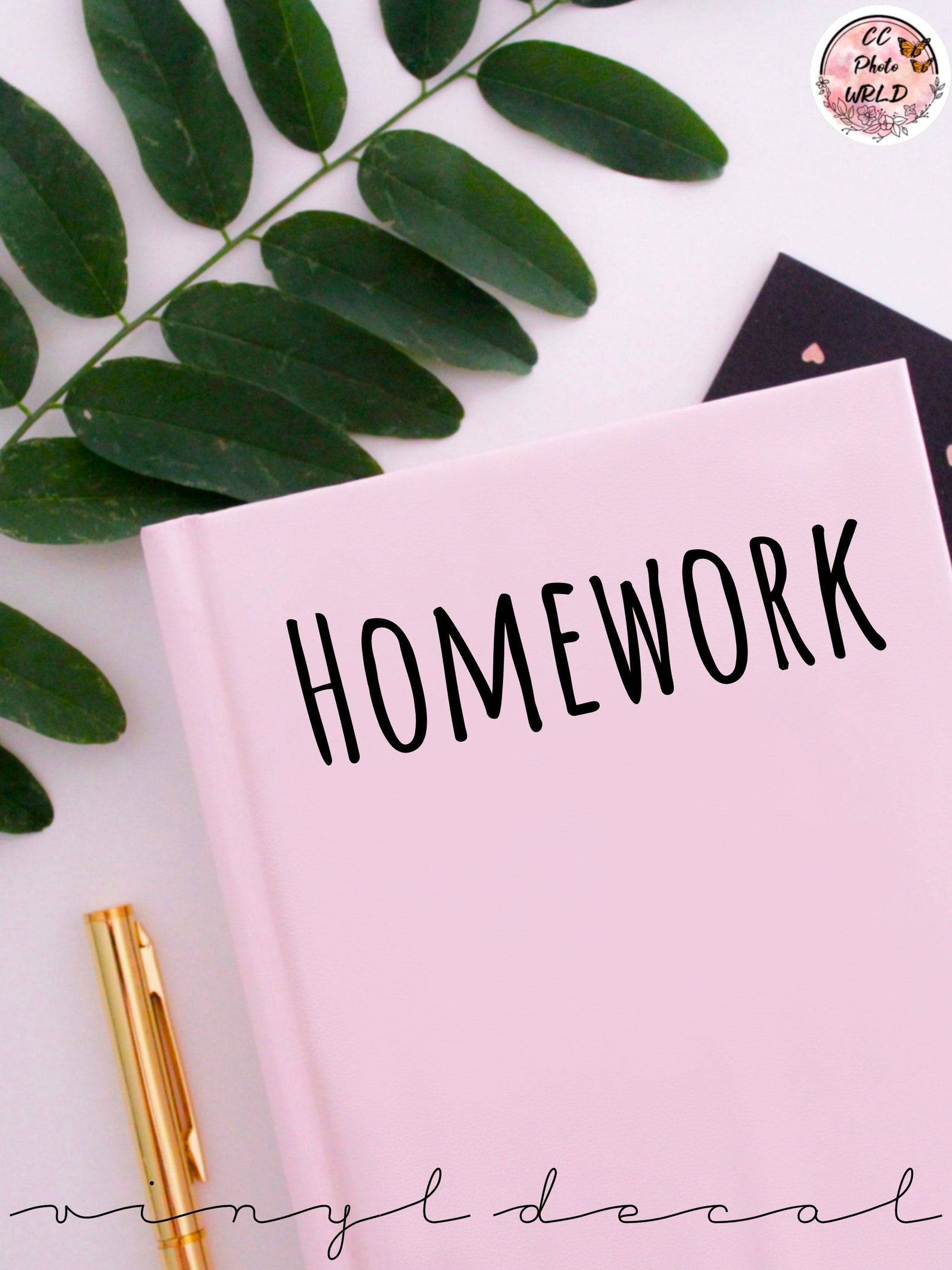 Homework Vinyl Decal Homework Label Notebook Decals Back - Etsy