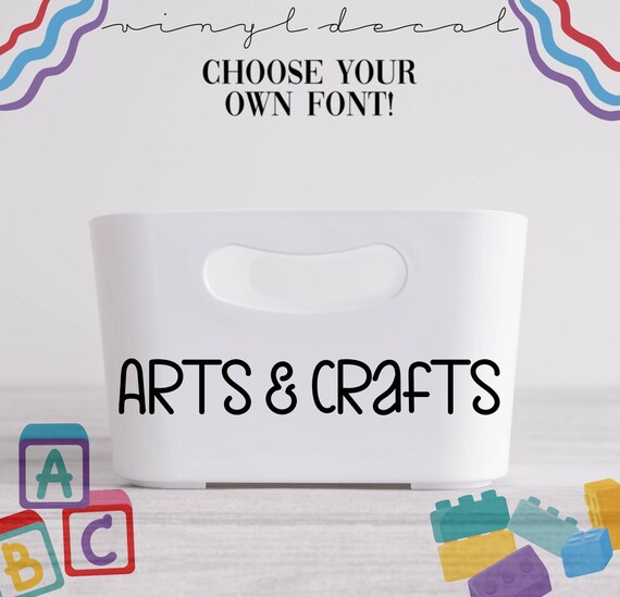 Arts & Crafts Vinyl Decal Crafts Label Playroom Decals Etsy